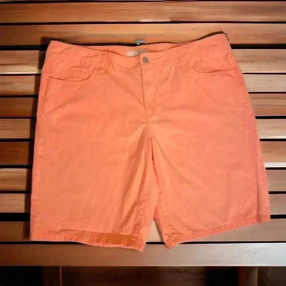Ann Taylor Coral Orange Bermuda Shorts